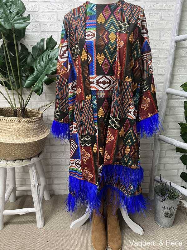 Chaqueta-kimono-plumas-azul-1