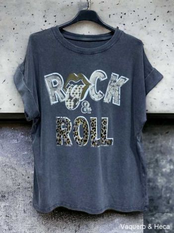 Camiseta-Rock-&-Roll-negro